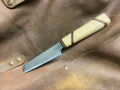 Hand Forged Pairing Knife – Maple and Sapele Handle