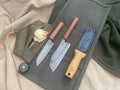 Santoku and petty knife set (sapele)